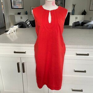 Diane von Furstenberg Designer Slvless Viscose Polyamide Dress Orange Sz 12